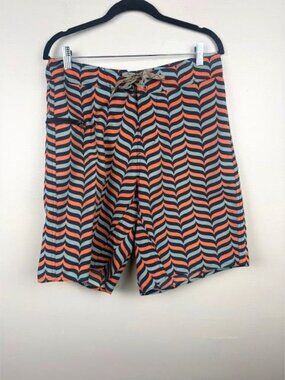 Patagonia Men's Multicolor Chevron Print Wavefarer Board Shorts Size 32